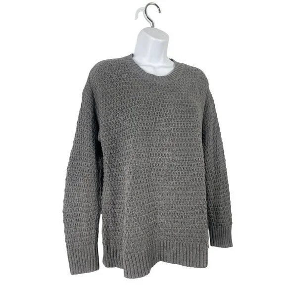Old Navy Womens Gray Knit Sweater Pullover Crewneck Long Sleeve Size Small - Picture 3 of 11